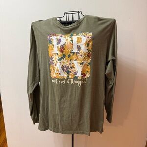 Green Long Sleeve Graphic Tee